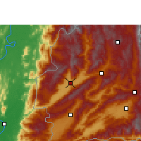 Nearby Forecast Locations - Yingjiang - Map