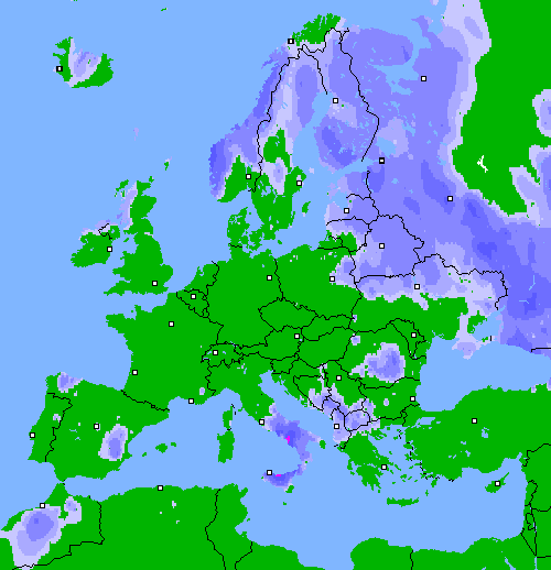 Precipitation (24 h) Europe