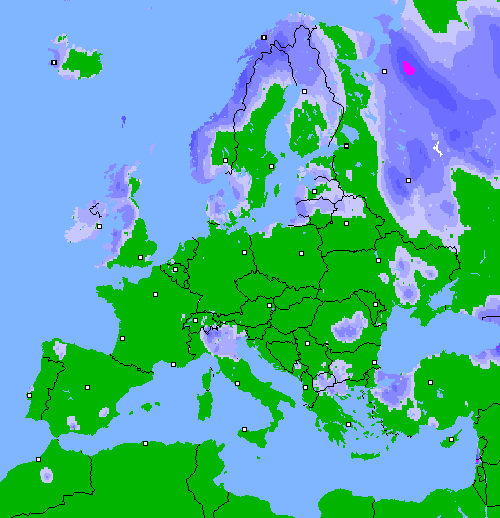 Precipitation (24 h) Europe