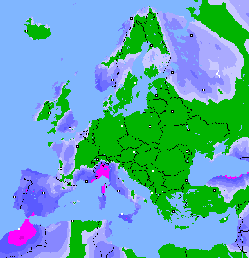Precipitation (24 h) Europe