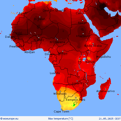 Max temperature Forecast maps