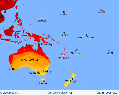 Max temperature Forecast maps
