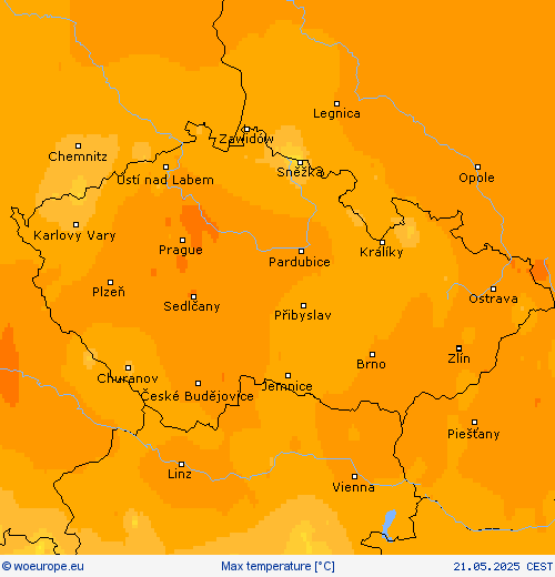 Max temperature Forecast maps