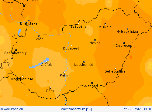 Max temperature Forecast maps