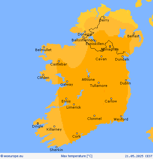 Max temperature Forecast maps