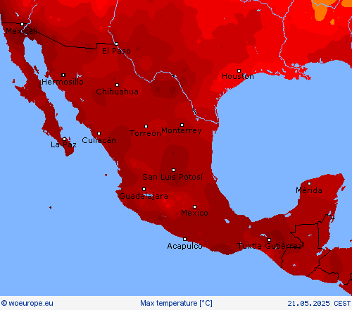 Max temperature Forecast maps