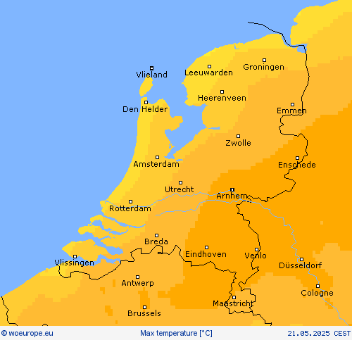 Max temperature Forecast maps