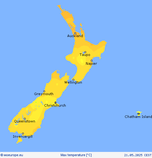 Max temperature Forecast maps