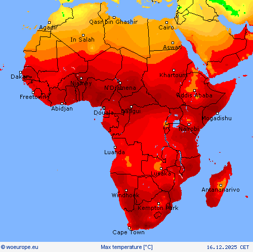 Max temperature Forecast maps