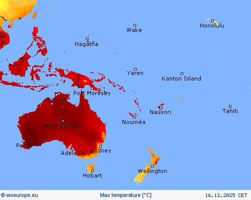 Max temperature Forecast maps