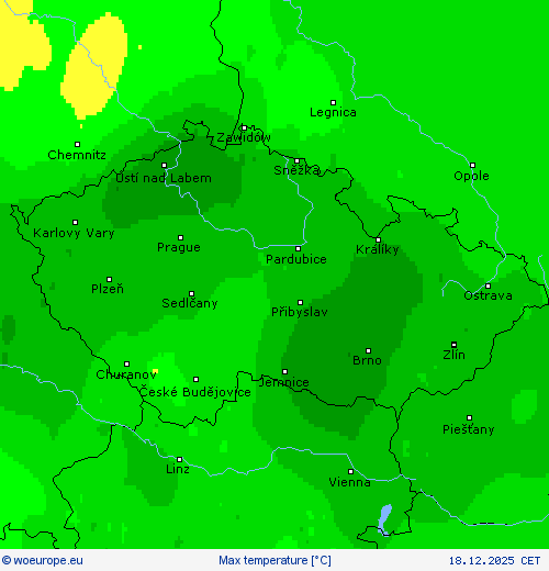 Max temperature Forecast maps