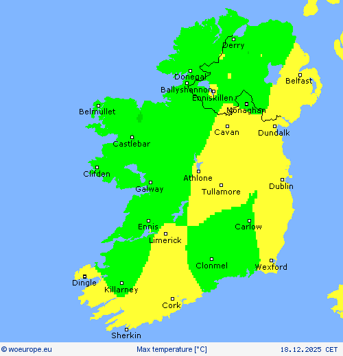 Max temperature Forecast maps