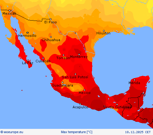 Max temperature Forecast maps