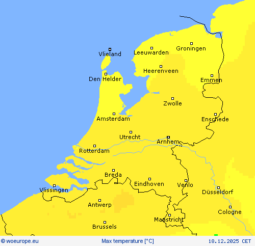 Max temperature Forecast maps