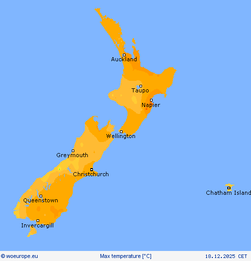 Max temperature Forecast maps