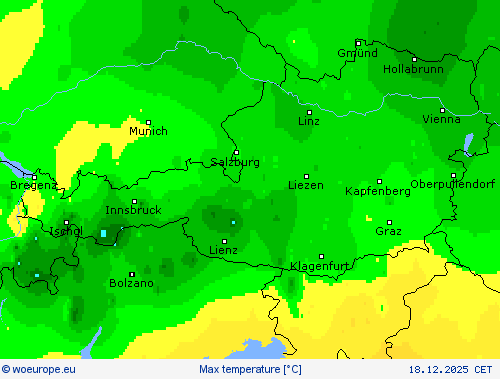 Max temperature Forecast maps
