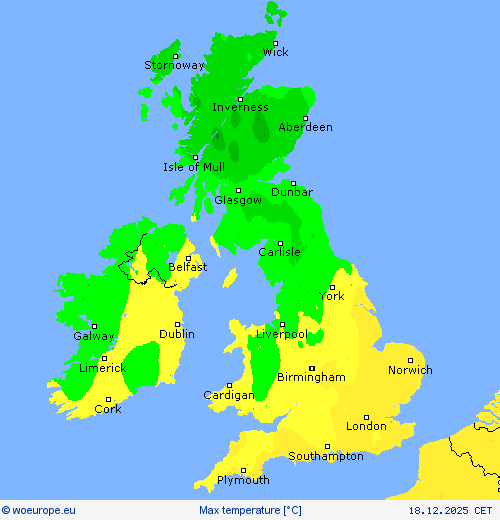 Max temperature Forecast maps