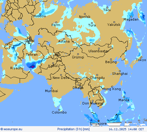 Precipitation (3 h) Forecast maps
