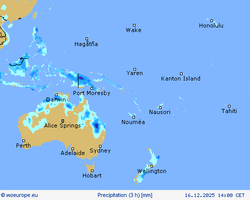 Precipitation (3 h) Forecast maps