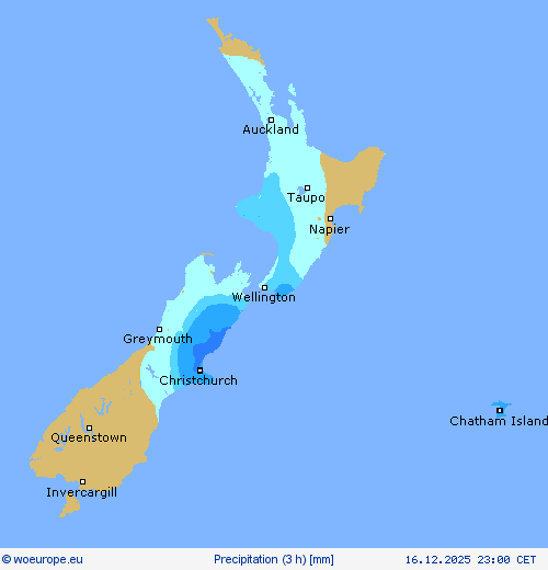 Precipitation (3 h) Forecast maps