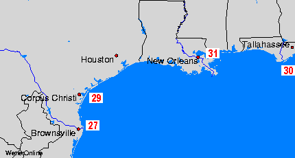 Gulf of Mexico Sea Temperature Maps