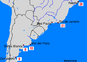 Brasilia Sea Temperature Maps